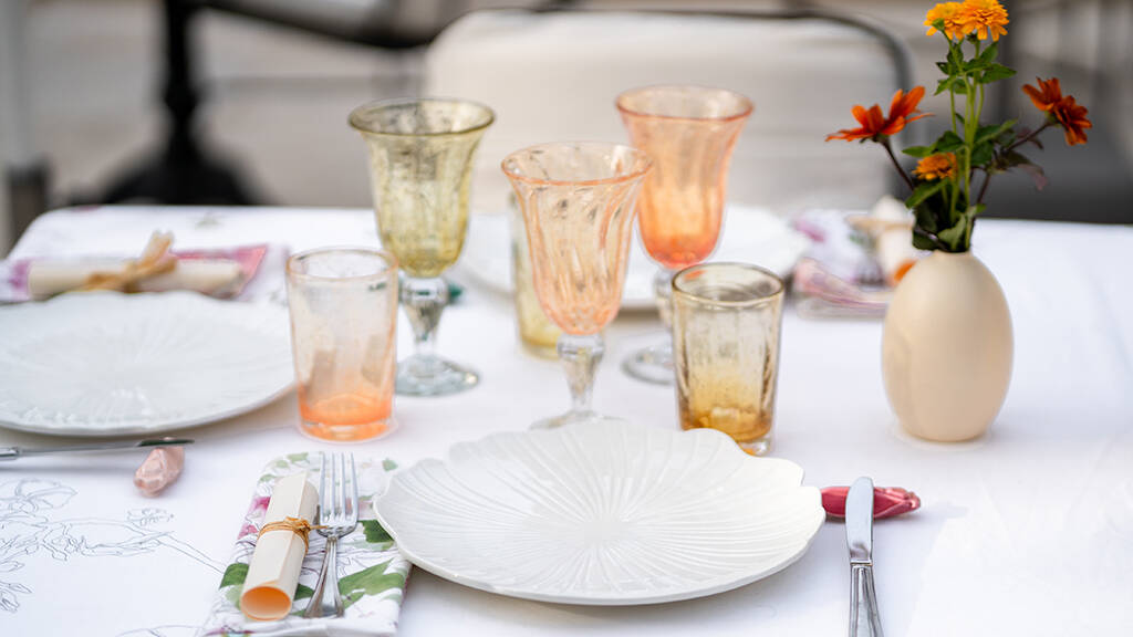 location art de la table BIOT events diner agence hedonisterie SAINT TROPEZ